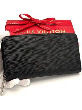 Louis Vuitton Wallet Epi Zippy Noir Black